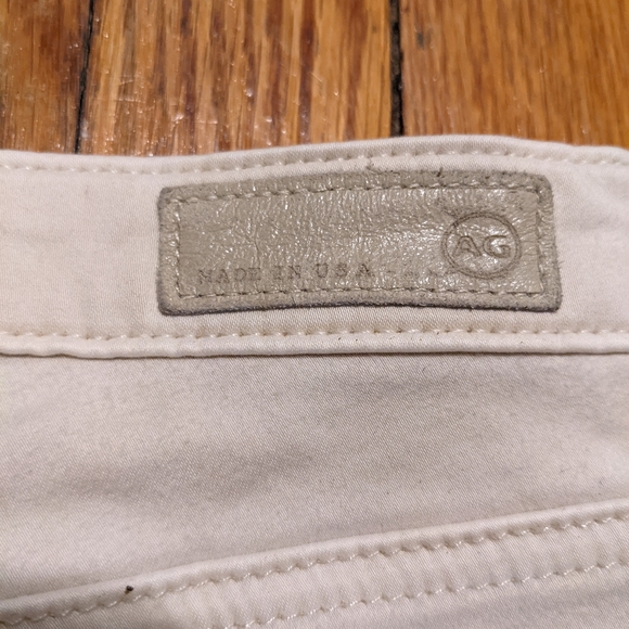 AG Adriano Goldschmied The Stilt Cigarette Leg Cream Pants Womens Size 25 - Picture 7 of 10